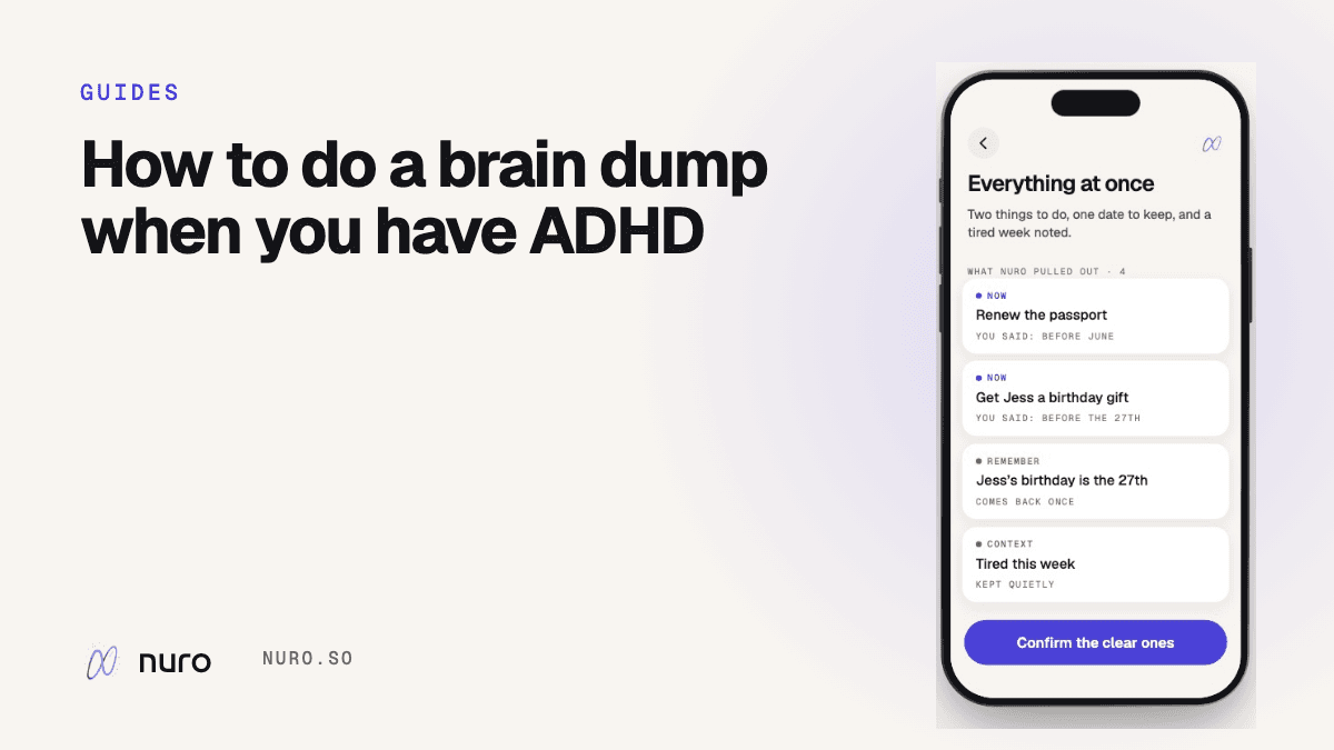 How to do a brain dump when you have ADHD