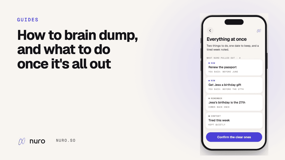 How to brain dump, and what to do once it's all out