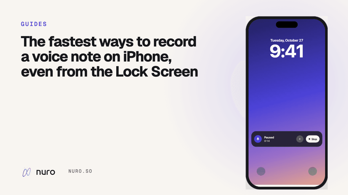 The fastest ways to record a voice note on iPhone, even from the Lock Screen