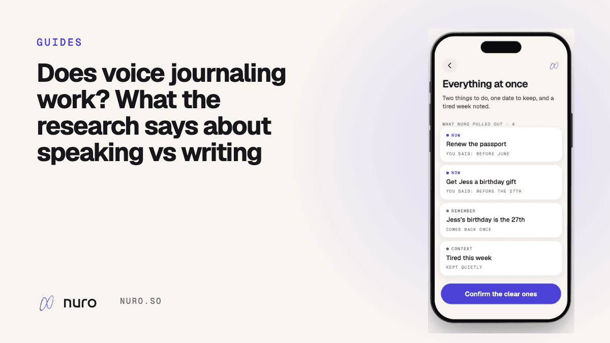 Does voice journaling work? What the research says about speaking vs writing